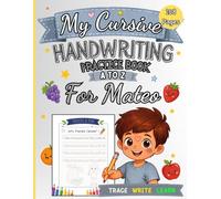 My Cursive Handwriting Practice Book for Kids for Mateo: Trace Letters A to Z with Fruits and Vegetables | Learn Cursive Writing for Preschool & Kindergarten