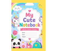My Cute Notebook: Cute Animal Lined Journal For Kids:Primary Composition Notebook For School Students,Toddlers, and Girls/10 Cream/white Pages,6x9 Inches