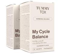 My Cycle Balance con Achicoria, Magnesio, Acido Hialuronico, Shatavari, Ortiga, Azafran, Folato, Vitamina B12 y B6, Vitamina D para Mujeres, Estrogenos Femeninos, 30 Sobres para 30 Días, Tummy Tox