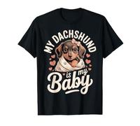 My Dachshund Is My Baby Frase teckel Adorable Camiseta gráfica económica