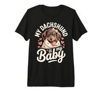 My Dachshund Is My Baby Frase teckel Adorable Camiseta Premium