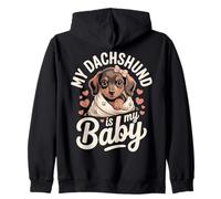 My Dachshund Is My Baby Frase teckel Adorable Sudadera con Capucha