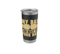 My Dad Can Beat Up Deportes de combate Kickboxer Love Kickboxing Vaso térmico de acero inoxidable de doble pared