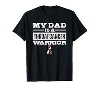 My Dad Is A Throat Cancer Warrior Awareness Burgundy White Camiseta