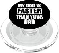 My Dad Is Faster Than Your Dad Corredor Sprinter Día Padre PopSockets PopGrip para MagSafe