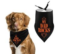 My Dad Rocks Bandanas para Perros, Baberos Triangulares para Perros, Linda Bufanda para Mascotas pequeñas, Medianas y Grandes