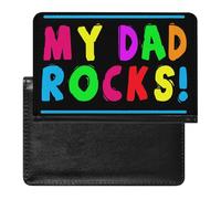 My Dad Rocks - Funda tipo cartera de viaje con ranura para tarjetas para mujeres y hombres