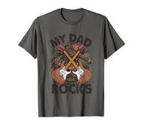My Dad Rocks Guitarra Eléctrica Camo Camiseta