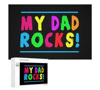 My Dad Rocks - Rompecabezas de 300/500/1000 piezas, regalos desafiantes personalizados para adultos, 1000 piezas