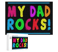 My Dad Rocks - Rompecabezas de 300/500/1000 piezas, regalos desafiantes personalizados para adultos, 300 piezas