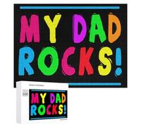 My Dad Rocks - Rompecabezas de 300/500/1000 piezas, regalos desafiantes personalizados para adultos, 500 piezas