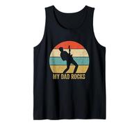 My Dad Rocks Vintage Guitar Daddy - Divertido Día del Padre para niños Camiseta sin Mangas