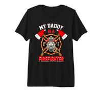 My Daddy Is A Firefighter Fireman Firefighters Lovers Camiseta Premium