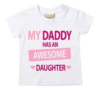 My Daddy tiene una impresionante hija disponible en tamaños camiseta para bebé 0 - 6 meses a 14 - 15 años varios colores Fathers Day blanco blanco Talla:9-11 años