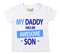 My Daddy tiene una impresionante son disponible en tamaños camiseta para bebé 0 - 6 meses a 14 - 15 años varios colores Fathers Day blanco blanco Talla:12-18 meses