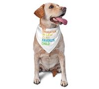 My Daughter in Law is My Favourite Child Spring Dog Bandanas Boy Bulk Puppy Pañuelo Ajustable Triángulo Suave Baberos Accesorios para Perros Pequeños Medianos Grandes Gatos Blanco