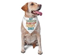 My Daughter in Law is My Favourite Child Spring Dog Bandanas Boy Bulk Puppy Pañuelo Ajustable Triángulo Suave Baberos Accesorios para Perros Pequeños Medianos Grandes Gatos Blanco