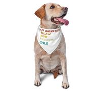 My Daughter in Law is My Favourite Child Spring Dog Bandanas Boy Bulk Puppy Pañuelo Ajustable Triángulo Suave Baberos Accesorios para Perros Pequeños Medianos Grandes Gatos Blanco