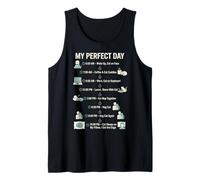 My Day Cat Schedule, Divertida Vida Felina para Amantes de los Gatos Camiseta sin Mangas