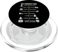 My Day Cat Schedule, Divertida Vida Felina para Amantes de los Gatos PopSockets PopGrip para MagSafe