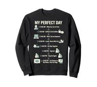My Day Cat Schedule, Divertida Vida Felina para Amantes de los Gatos Sudadera