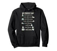 My Day Cat Schedule, Divertida Vida Felina para Amantes de los Gatos Sudadera con Capucha