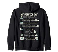 My Day Cat Schedule, Divertida Vida Felina para Amantes de los Gatos Sudadera con Capucha