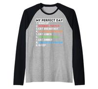 My Day Pray Oración Orando Mamá Papá Abuelo Abuelo Camiseta Manga Raglan