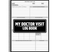 My Doctor Visit Log Book: A Patient Medical Visit Journal to Organize Appointments, Prescriptions, Vitals, and Notes
