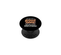 My Dog Has A Government Name Funny Dog Mom Dog Dad Lettering PopSockets PopGrip Adhesivo