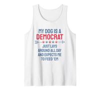 My Dog Is A Democrat Funny Dog Lover Political Joke Camiseta sin Mangas