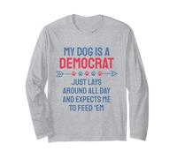 My Dog Is A Democrat Funny Dog Lover Political Joke Manga Larga