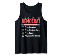 My Dog Is A Democrat Funny Dog Lover Political Satire Humor Camiseta sin Mangas