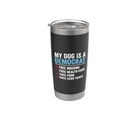 My Dog is A Democrat Political Humor Free Vaso térmico de acero inoxidable de doble pared