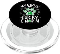 My Dog is My Lucky Charm Shamrock Shirt Día de San Patricio PopSockets PopGrip para MagSafe
