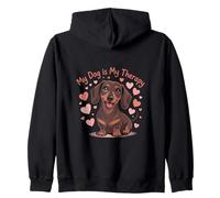 My Dog Therapy Dachshund Lover - Cita Divertida Sudadera con Capucha