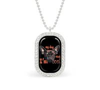 My Dog Thinks Im Cool Pet Parent Dog Lover - Collar con colgante divertido para mujer, joyería de moda personalizada, collares de diamantes para boda, cumpleaños, oro y plata, talla única, Metal, No