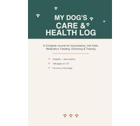 My Dog's Care & Health Log: A Complete Undated Journal for Vaccinations, Vet Visits, Medication, Feeding, Grooming & Training