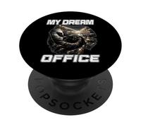 MY Dream Office Soñando con ser piloto de Carreras Fanático del automovilismo PopSockets PopGrip Adhesivo