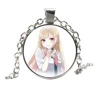 My Dress Up Darling Anime Collar con colgante redondo Kitagawa Marin Kuroe Shizuku Kawaii Figuras Collar Cadenas Cristal Otaku Joyería, nan