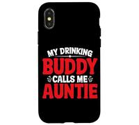 My Drinking Buddy Calls Me Auntie Tía Toddler - Carcasa para iPhone X/XS