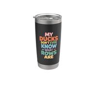 My Ducks Don't Even Know What Rows Are Caos - Vaso térmico de acero inoxidable de doble pared