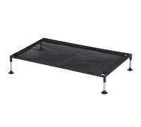 My Duque: COOLA Cama para Mascotas, Grande, Color Negro, 35.5 x 23.5 Pulgadas, Tela de Malla Transpirable, Estructura elevada para articulaciones, Marco de Acero, Gorra de Animal de 55 Libras