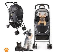 MY DUQUE Modelo COCO 2 IN1 - Carrito de paseo perros hasta 15kg, cesta adicional para las compras o los accesorios de tu mascota, fácil de plegar y con ruedas flexibles diseño moderno