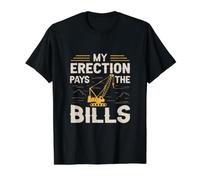 My Erection Pays The Bills for a Construction Truck Driver Camiseta gráfica económica, Hombre, Negro, M