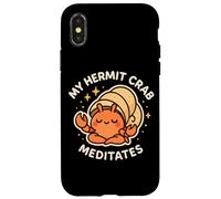 My Ermitit Crab Meditates - Lindo Tema de Animales Carcasa para iPhone X/XS