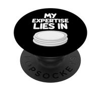 My Expertise Lies in Plates - Soporte redondo para alimentos PopSockets PopGrip Adhesivo