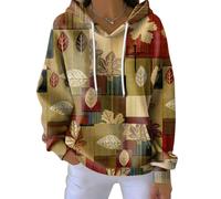 My Faith World Clothing - Sudadera ligera de manga larga para mujer, sudadera con capucha retro con bloques de color, Color floral, S