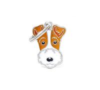 My Family Placa de Identificación para perro Made in Italy, Fox Terrier, colección Friends, 22x30 mm
