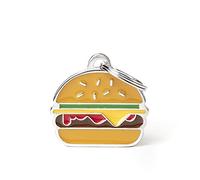 My Family Placa de Identificación para Perro Made in Italy, Hamburguesa, Colección Food